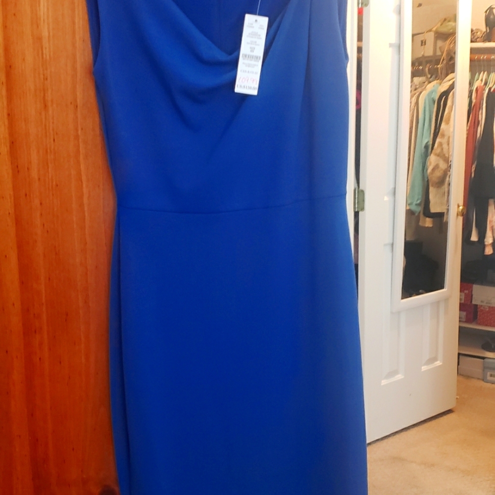 Blue fitted sheath dress from White House Black Market